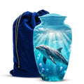 Dolphin Themed Urn - Beautifully Handcrafted Burial Urns For Mom Ashes