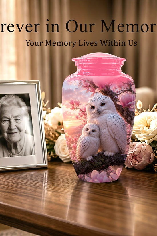 Owl Family Urn for Ashes – Elegant Cremation Memorial Urns For Humans