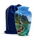 Father Fishing Cremation Urn - Majestic Memorial Urns For Human Ashes