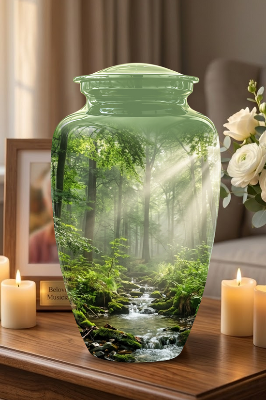 Forest Scenic Cremation Urn - Artistic Funeral Urns For Nature Lover's Ashes