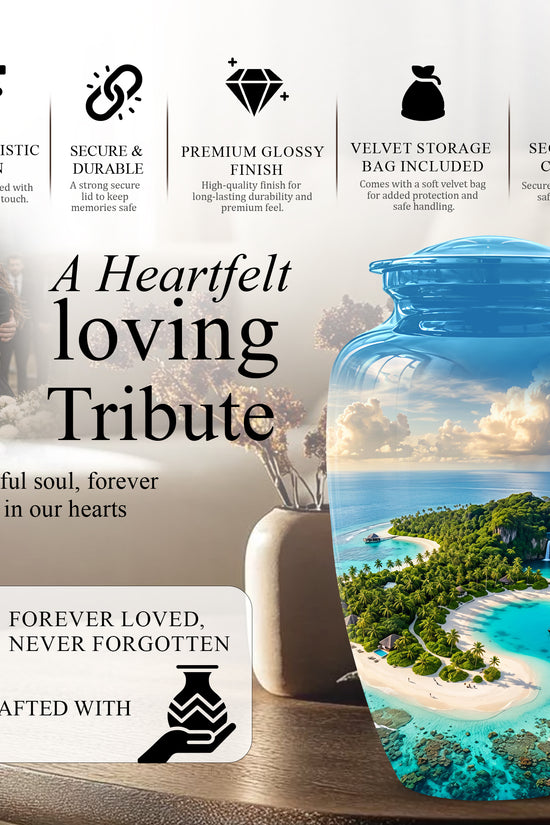 Beach Memorial Urns For Human Ashes - Custom Handmade Urns For Ashes