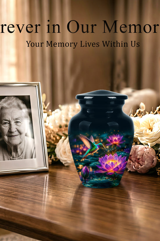 Beautiful Handcrafted Hummingbird Urn - Custom Memorial Urns For Ashes