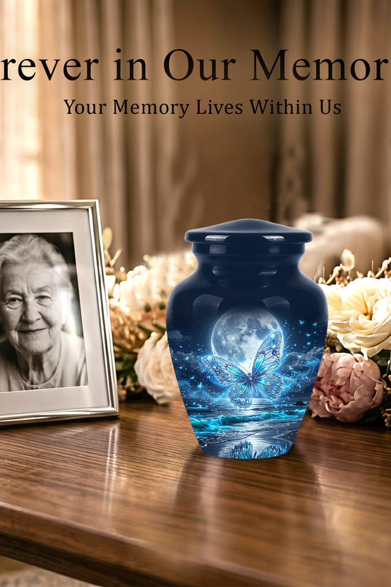 Beautiful Butterfly Burial Urn - Custom Memorial Urns For Women Ashes