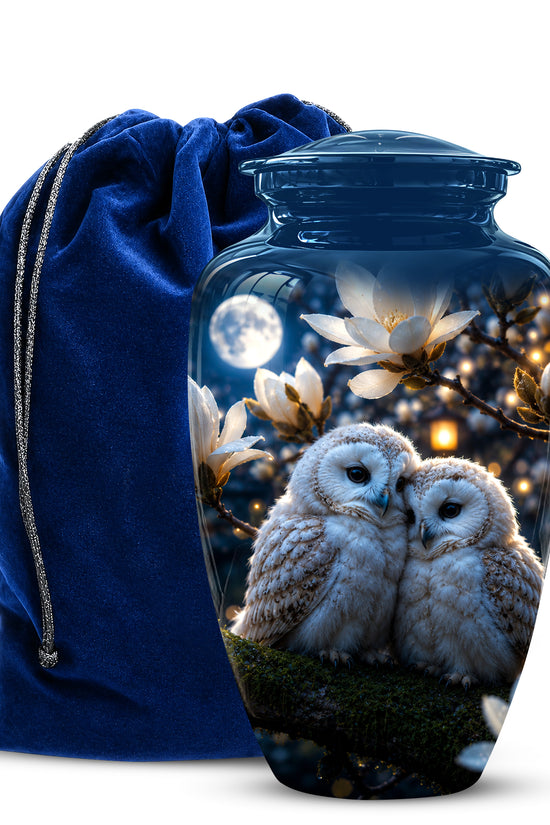 Owl Couple Cremation Urn - Beautiful Memorial Urns For Lover's Ashes