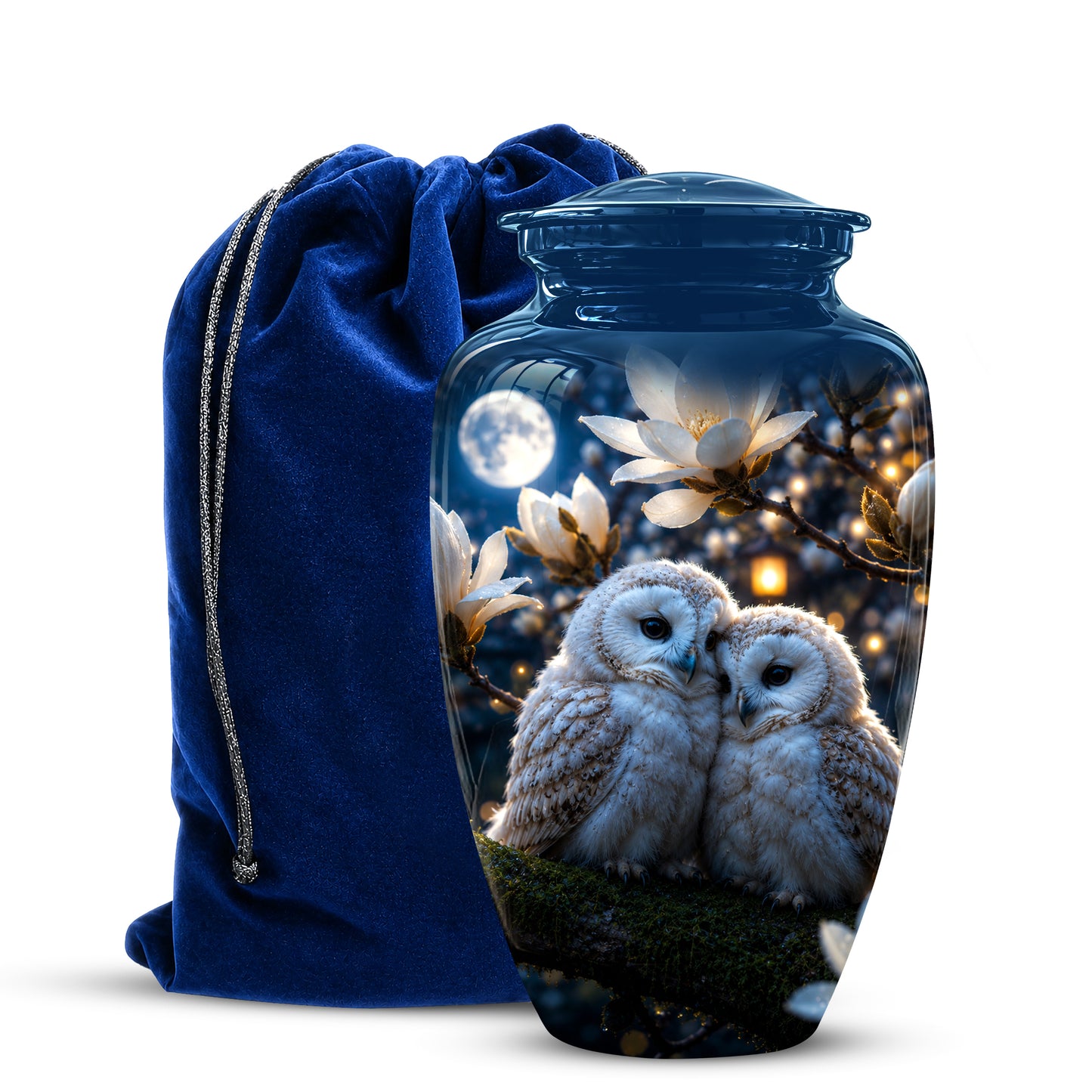 Owl Couple Cremation Urn - Beautiful Memorial Urns For Lover's Ashes