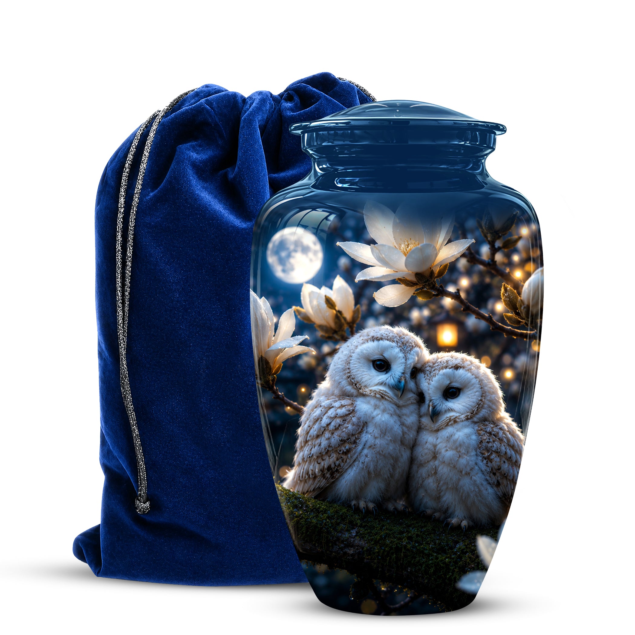Owl Couple Cremation Urn - Beautiful Memorial Urns For Lover's Ashes