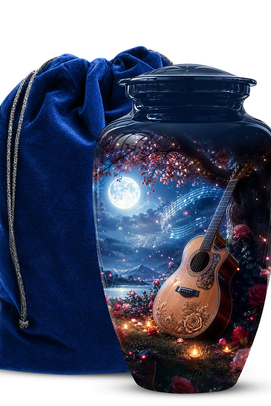 Artistic Guitar Memorial Urn - Beautifully Handcrafted Urns For Humans