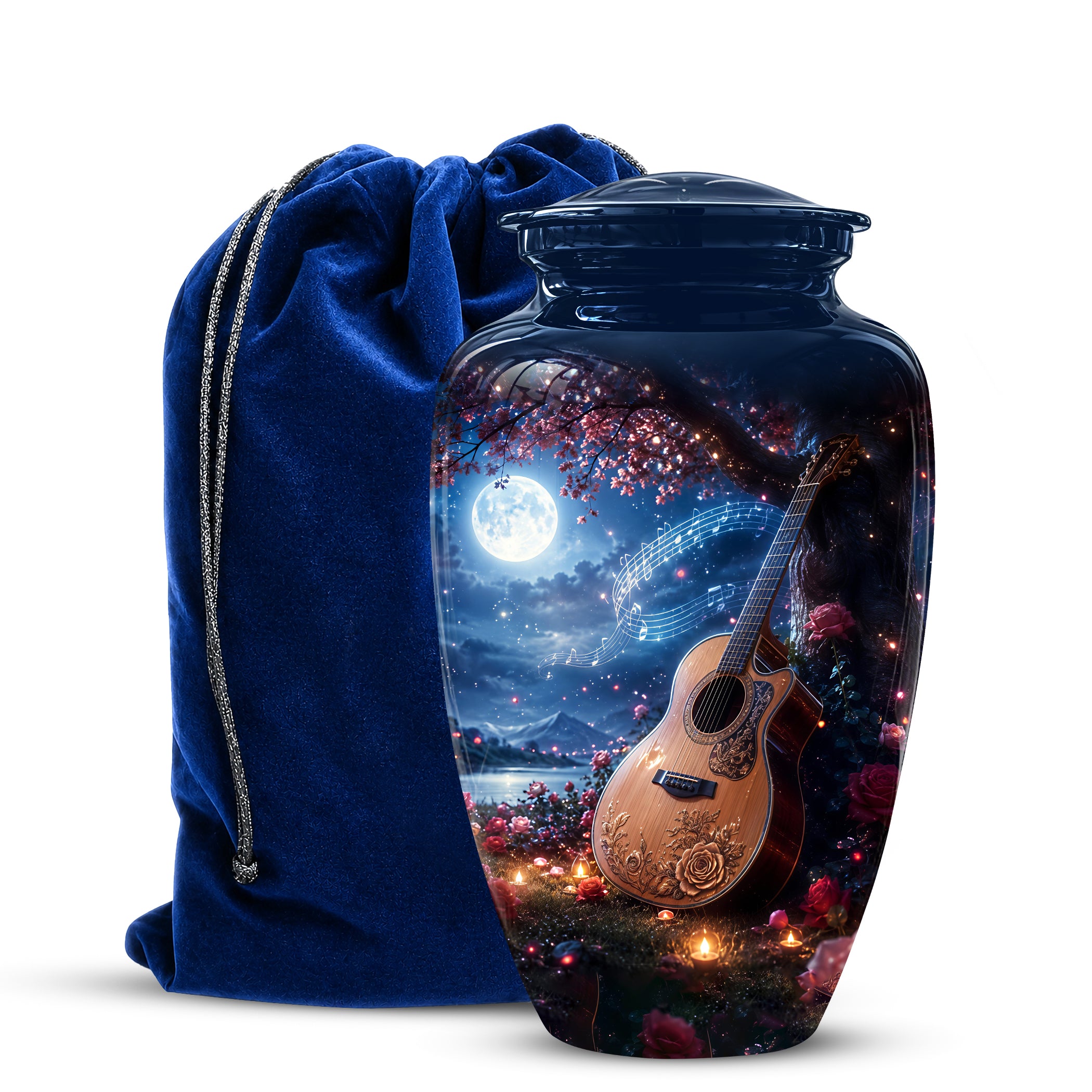 Artistic Guitar Memorial Urn - Beautifully Handcrafted Urns For Humans