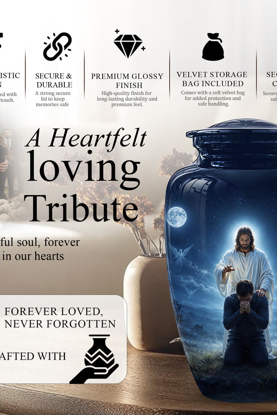 Jesus In Gethsemane Cremation Urn - Spiritual Urns To Tribute Ashes
