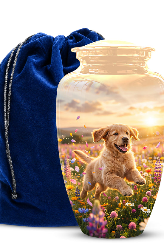 Playing Puppy Cremation Urn - Custom Memorial Urns For Pet Dog Ashes