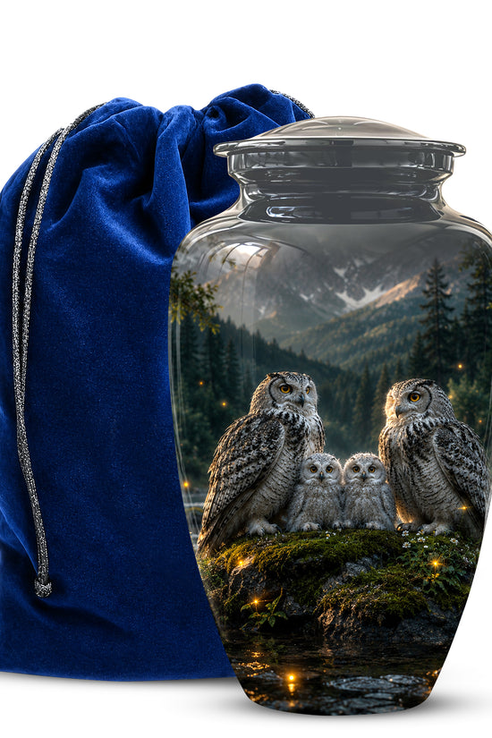 Owl Family Cremation Urn for Ashes – Beautifully Custom Memorial Urn