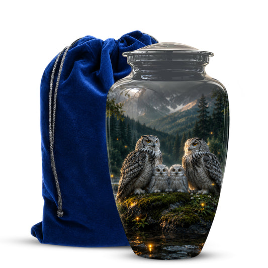 Owl Family Cremation Urn for Ashes – Beautifully Custom Memorial Urn