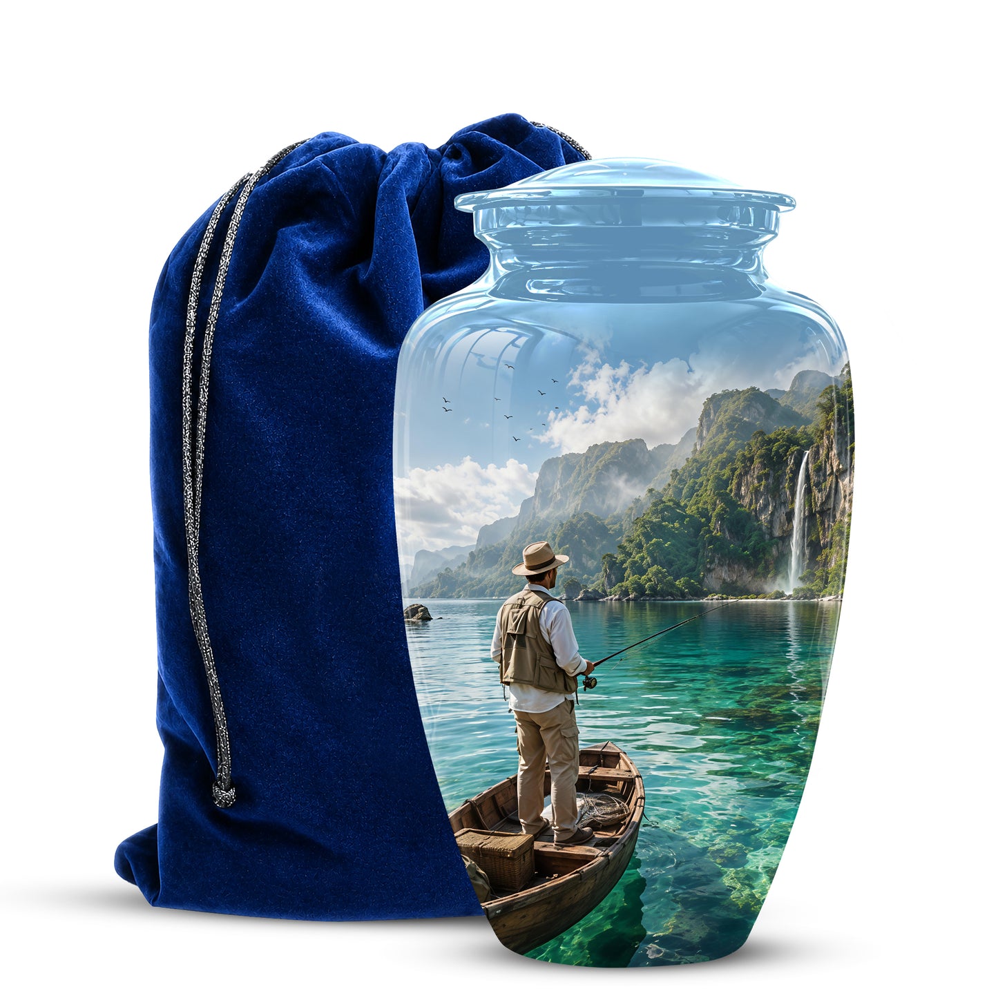 Fishing Boat Memorial Urn - Artistic Landscape Urns For Human Ashes