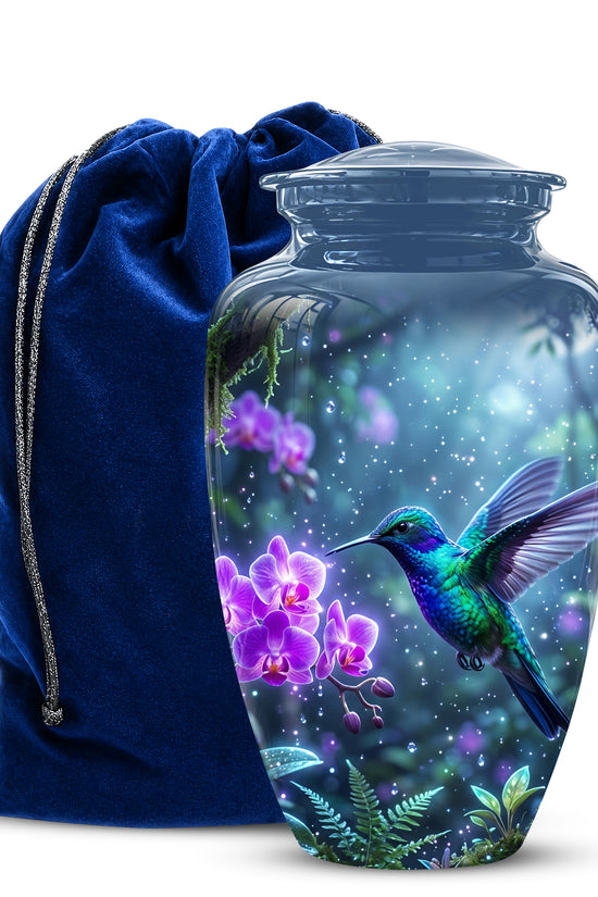 Celestial Hummingbird Cremation Urn - Beautiful Memorial Urns For Ashes