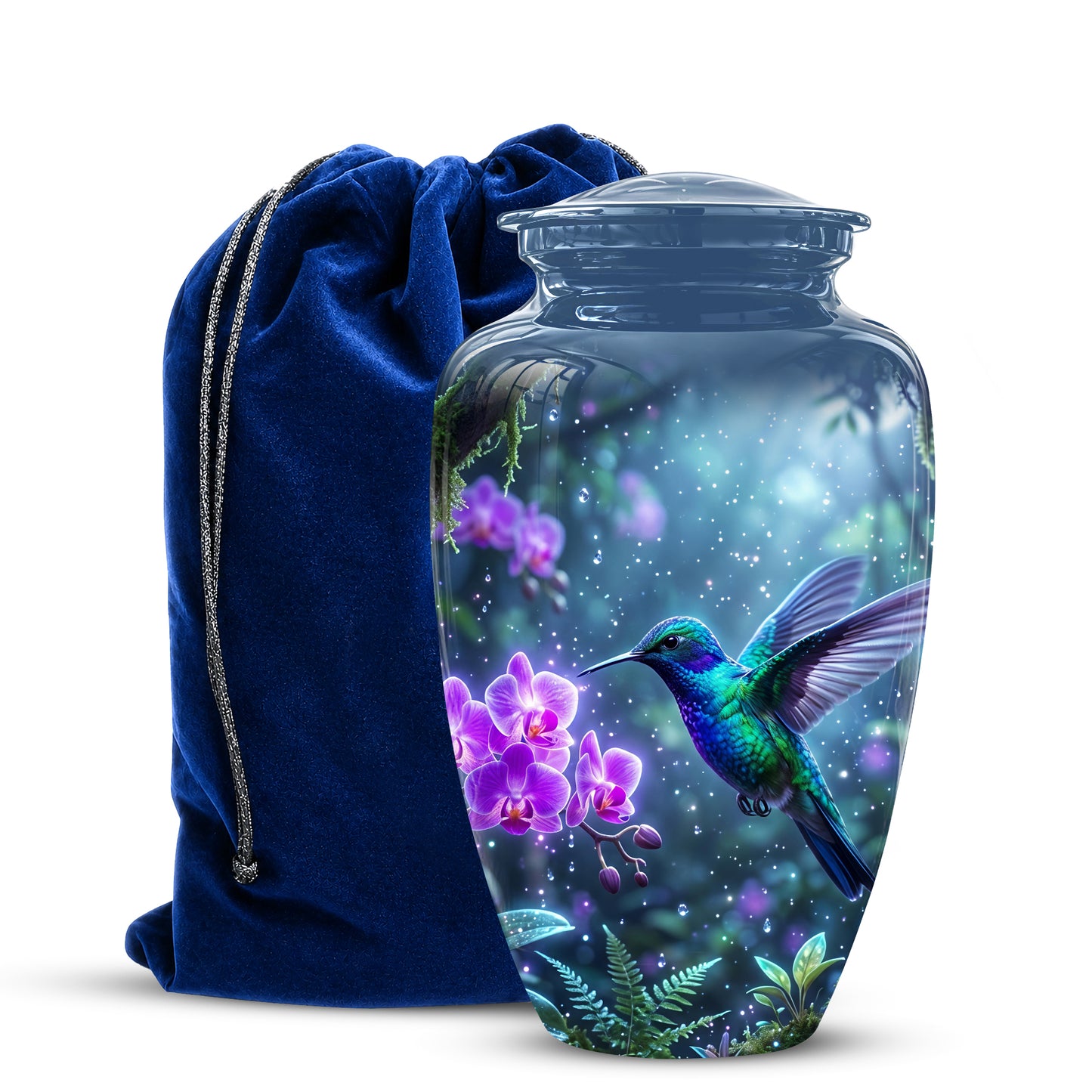 Celestial Hummingbird Cremation Urn - Beautiful Memorial Urns For Ashes