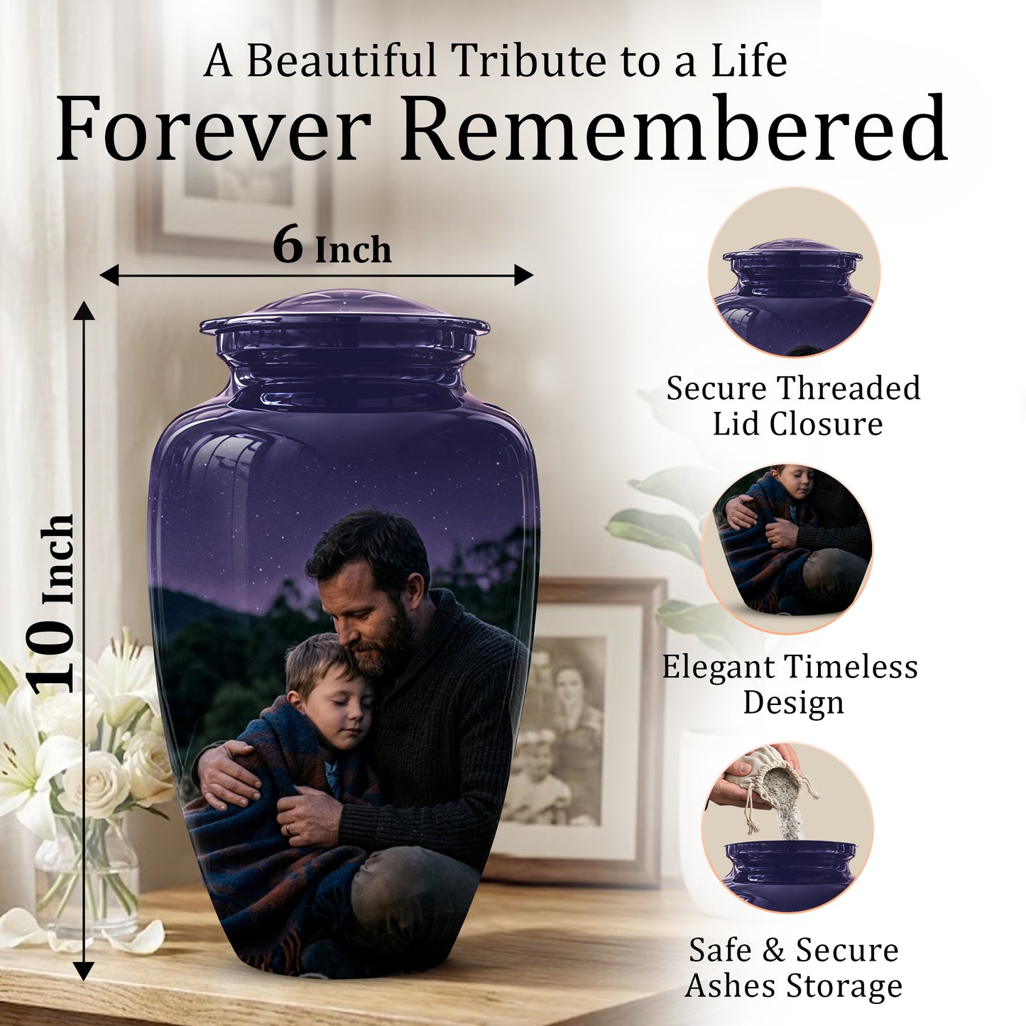 Father & Son Eternal's Love - Personalized Memorial Urns For Loved Ones Ashes