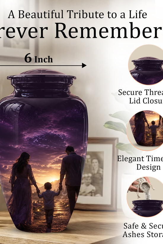 Father, Son & Mother Memorial Urn - Artistic Burial Urns For Human Ashes