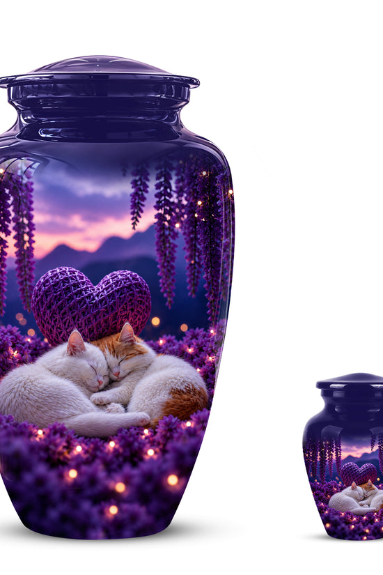 Eternal Resting Cat Cremation Urn - Personalized Urns For Pet Cat Ashes