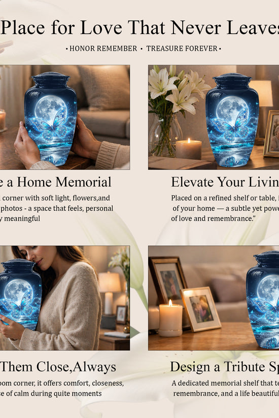 Beautiful Butterfly Burial Urn - Custom Memorial Urns For Women Ashes