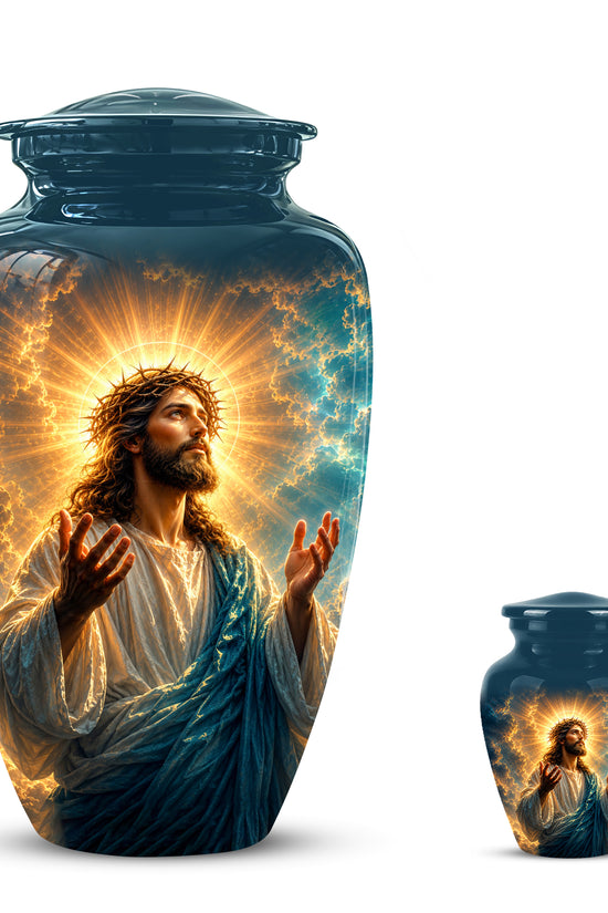 Personalized Jesus Cremation Urn - Handmade Religious Urns On Sale
