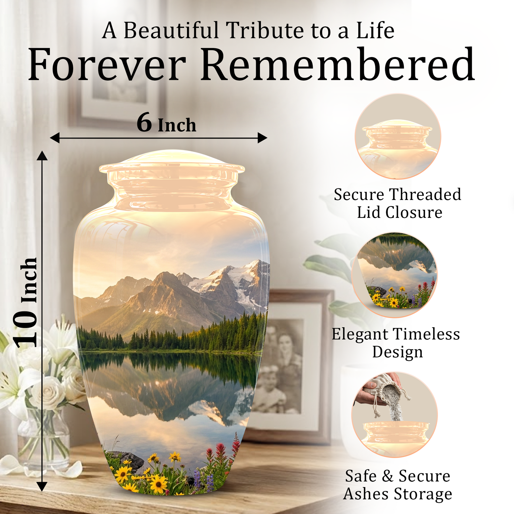 Mountain Cremation Urns For Ashes - Beautiful Funeral Urns For Nature Lovers