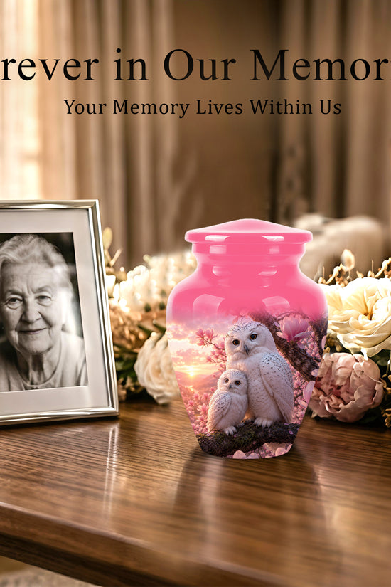 Owl Family Urn for Ashes – Elegant Cremation Memorial Urns For Humans