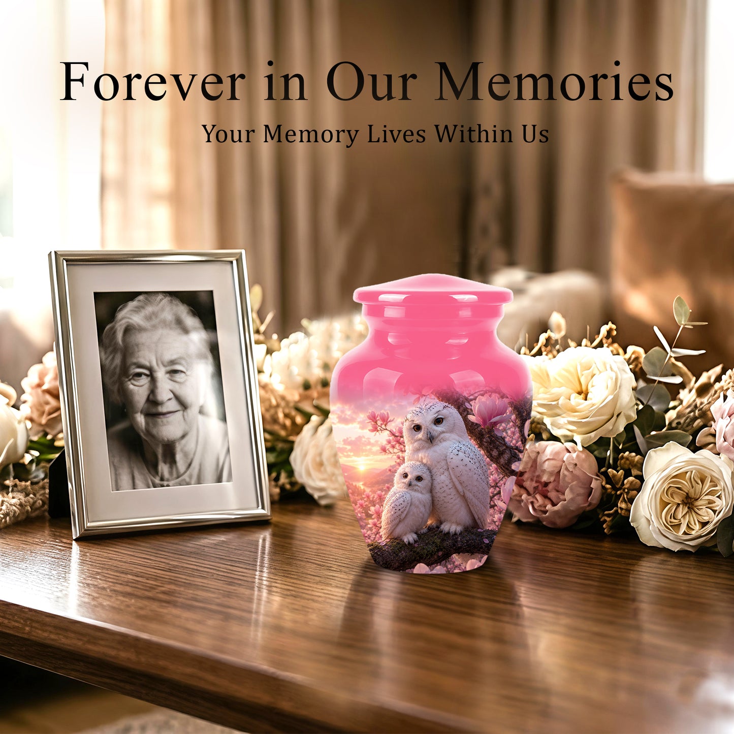 Owl Family Urn for Ashes – Elegant Cremation Memorial Urns For Humans