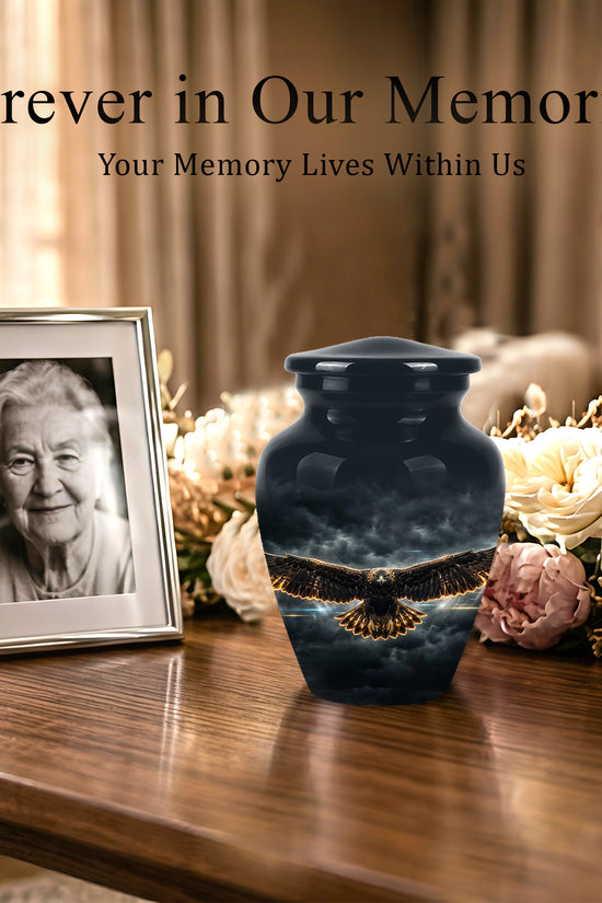 Flying Eagle Memorial Urn - Handcrafted Custom Urns For Human Ashes