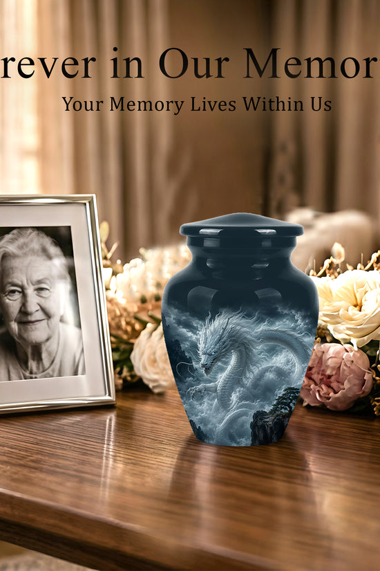 Dragon Cremation Urn = Custom Artistic Adult Memorial Urns For Ashes