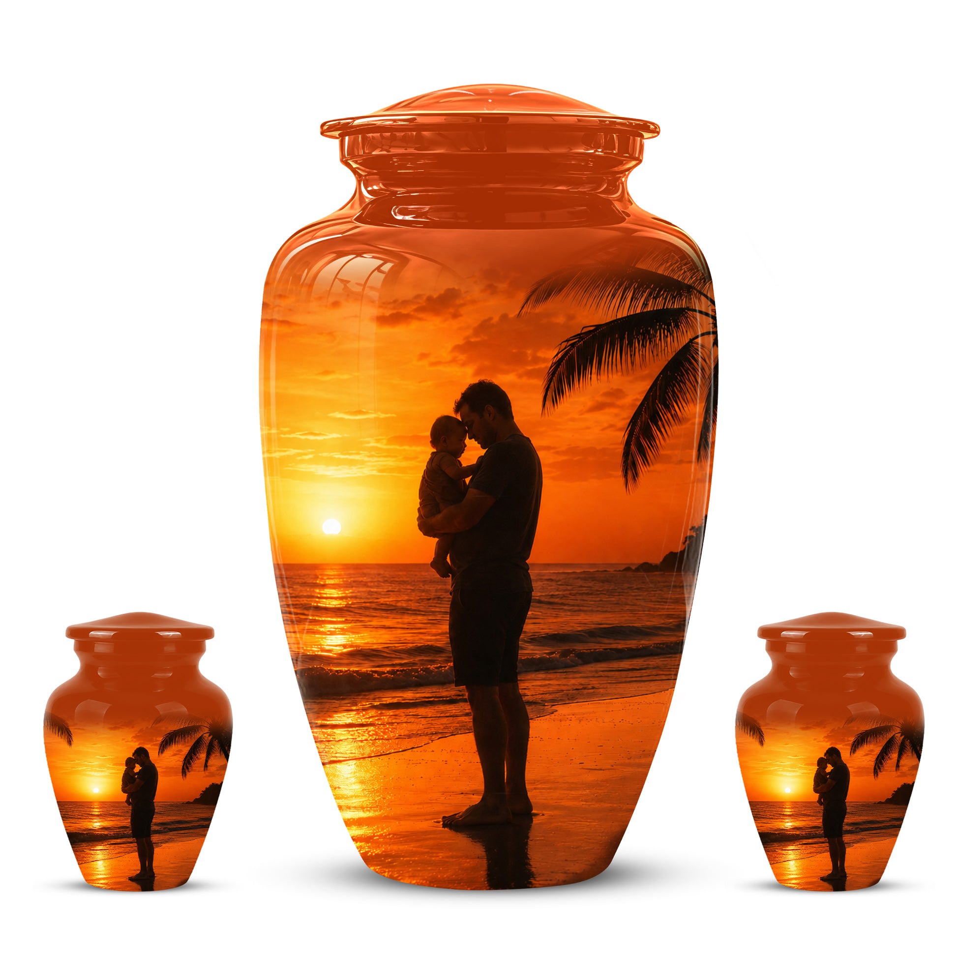 Custom Father Cremation Urn - Peaceful Tribute Memorial Urns For Dad