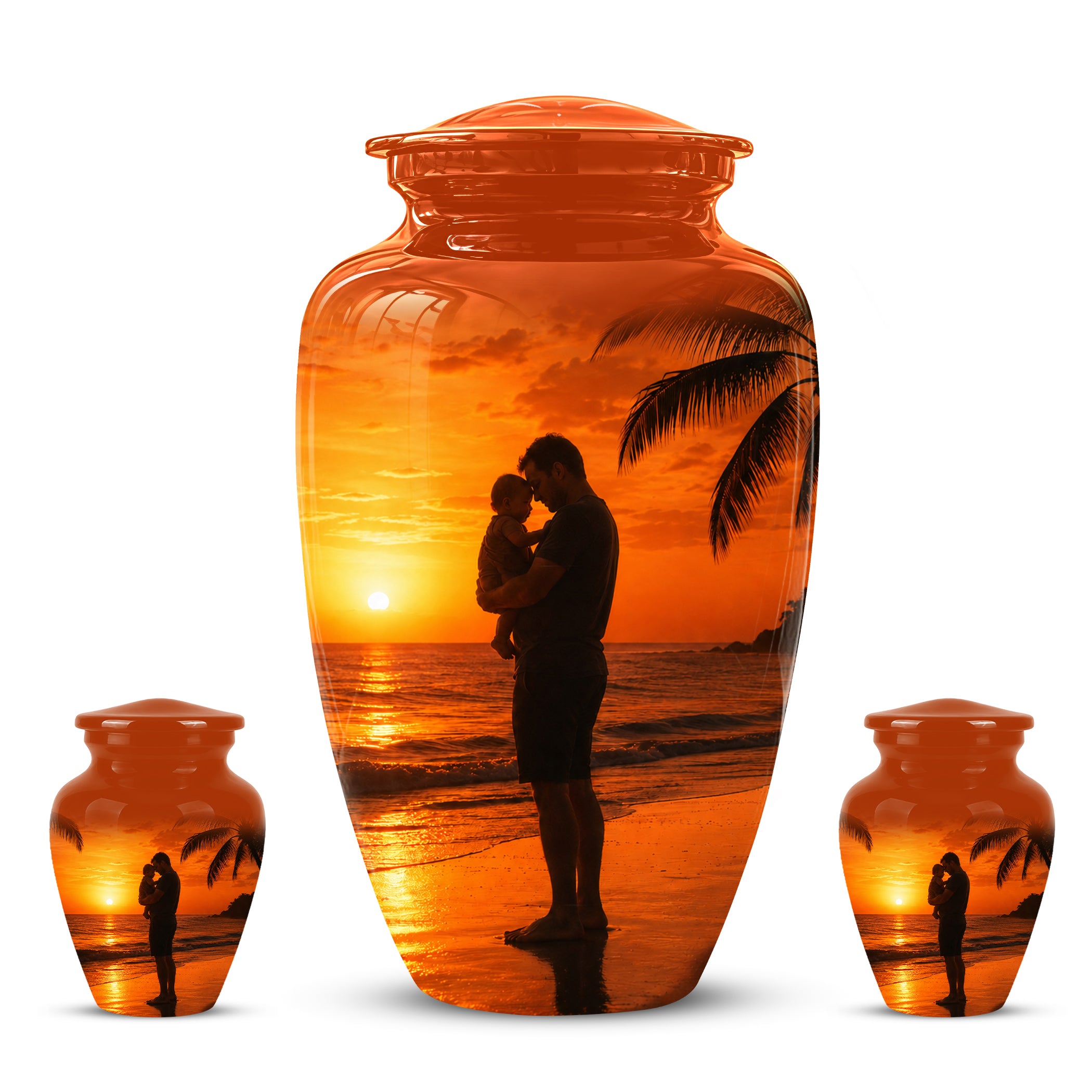 Custom Father Cremation Urn - Peaceful Tribute Memorial Urns For Dad
