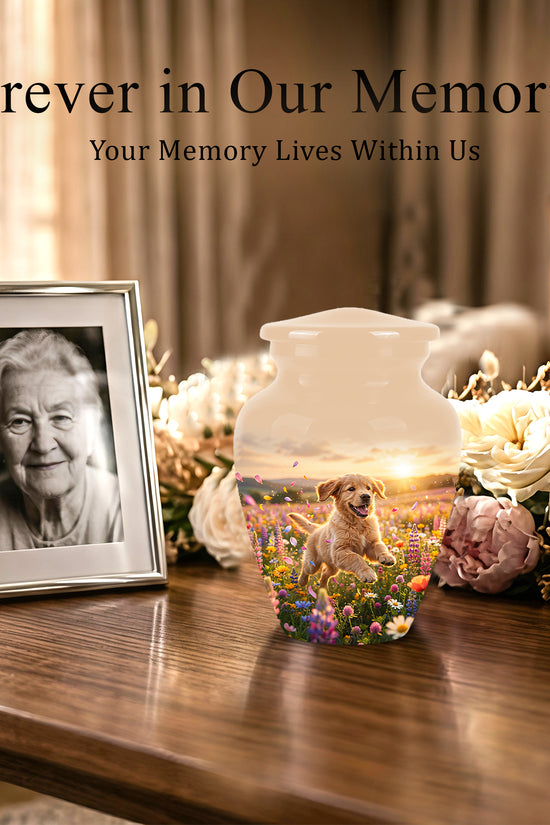 Playing Puppy Cremation Urn - Custom Memorial Urns For Pet Dog Ashes