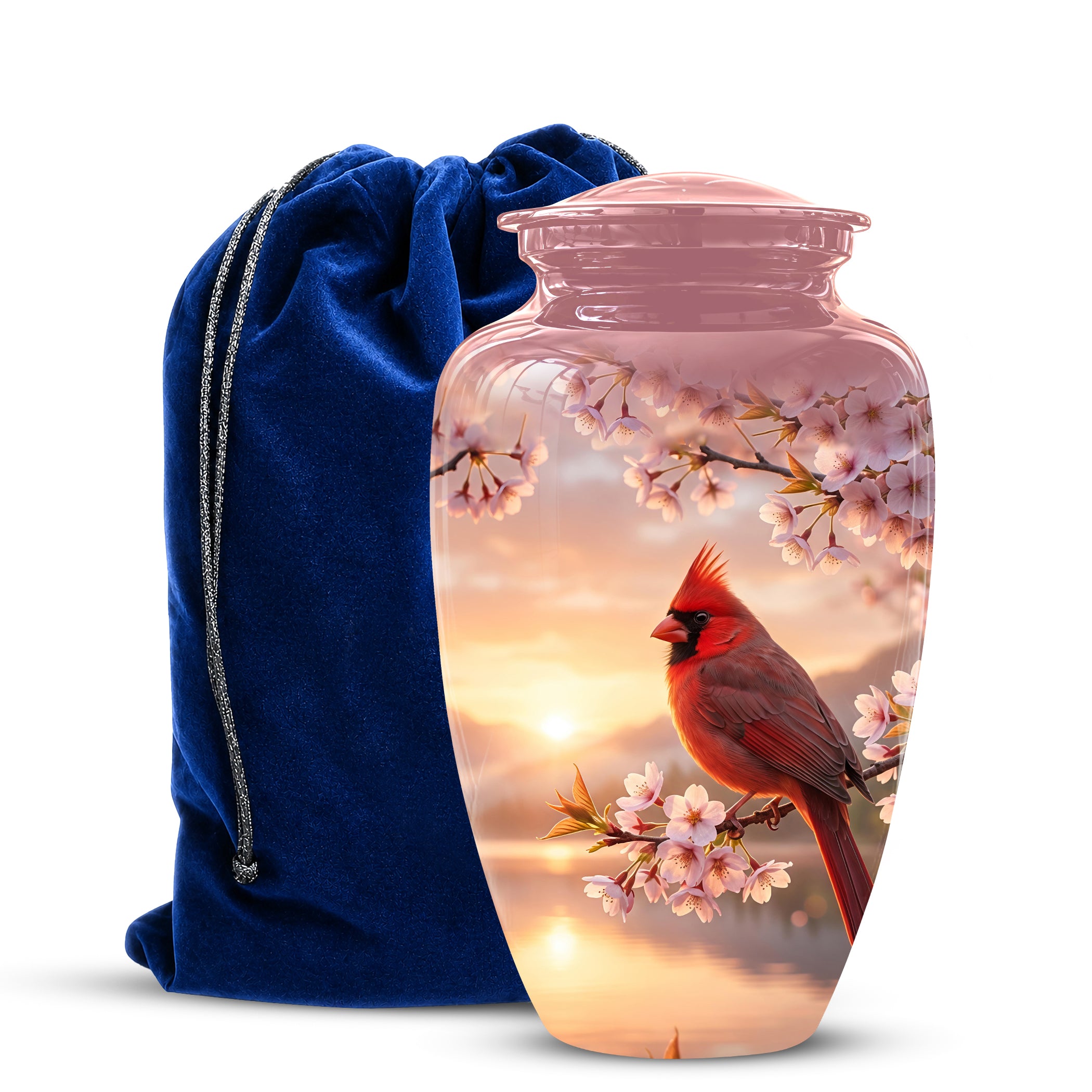 Cardinal Bird Themed Urn - Beautiful Memorial Urns For Spiritual Ashes