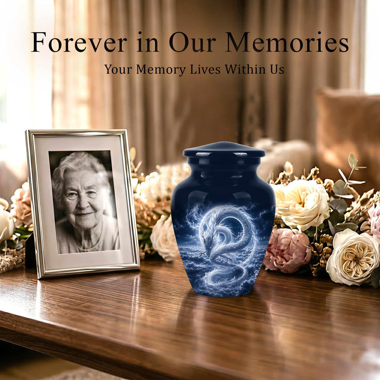 Dragon Cremation Urn - Unique Custom Memorial Urn For Human Ashes