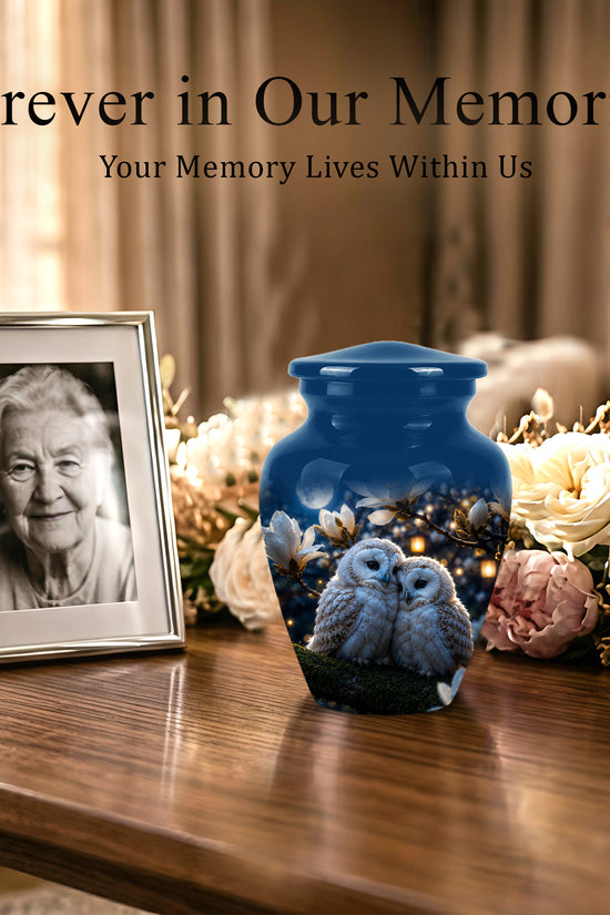 Owl Couple Cremation Urn - Beautiful Memorial Urns For Lover's Ashes