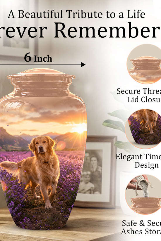 Golden Retriever Memorial Urn - Eternal Resting Urn For Pet Dog Ashes