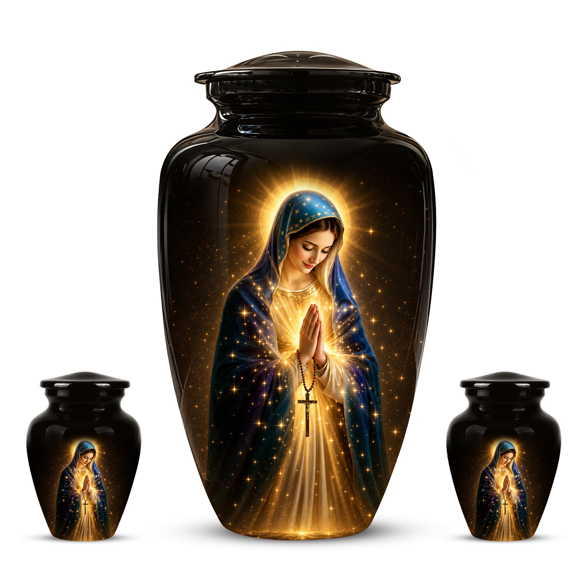 Religious Virgin Mary Cremation Urn - Personalized Urns For Mom Ashes