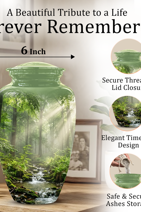 Forest Scenic Cremation Urn - Artistic Funeral Urns For Nature Lover's Ashes