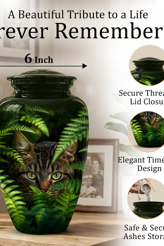 Cat Cremation Urns For Ashes - Personalized Black Pet Burial Urns