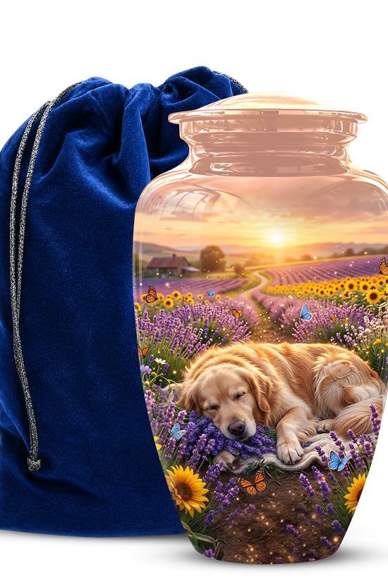 Golden Retriever Gog Memorial Urn - Personalized Pet Urns For Ashes