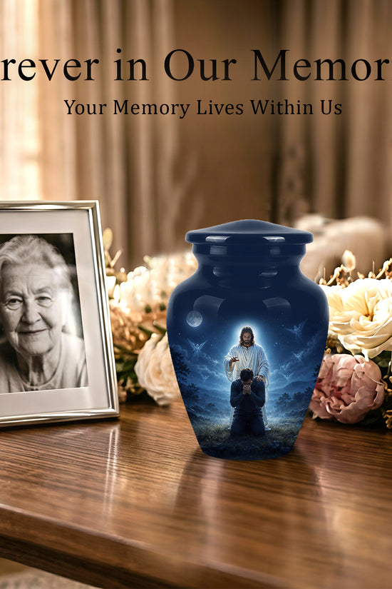 Jesus In Gethsemane Cremation Urn - Spiritual Urns To Tribute Ashes