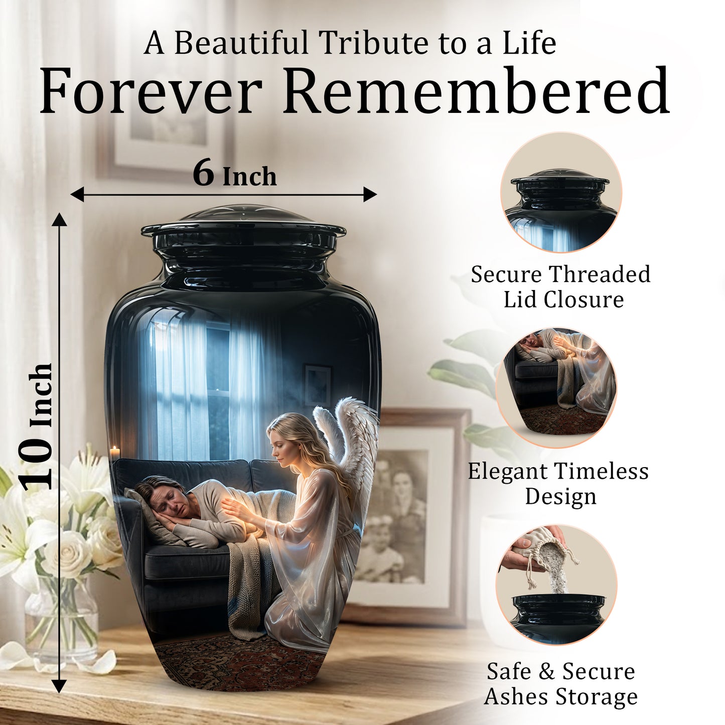 Angel Cremation Urns For Ashes - Beautiful Memorial Urns For Mom