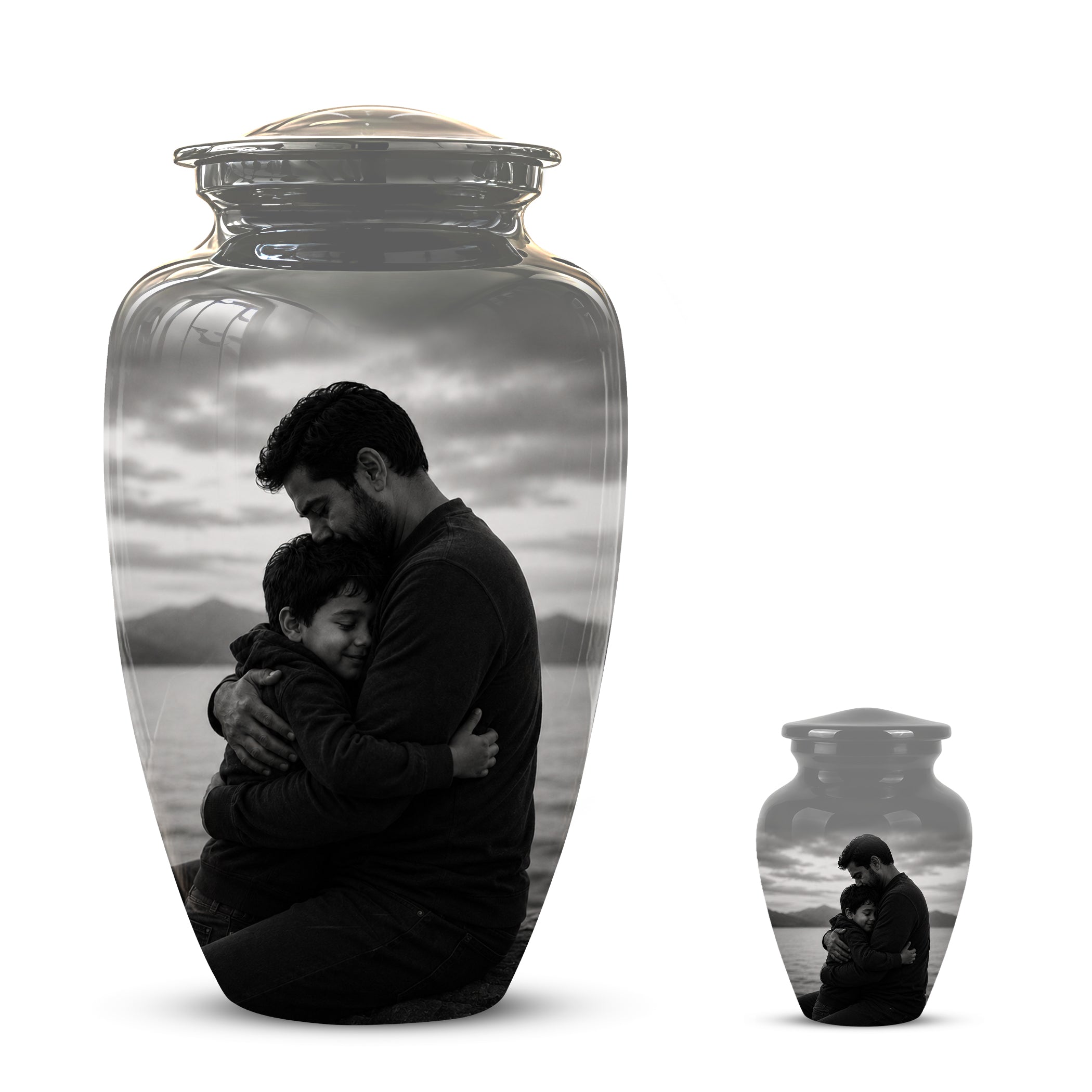 Personalized Father Cremation Urn - Memorial Tribute Urns For Fathers