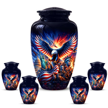 10 inch Large Urn with 4 Keepsake 3 inch