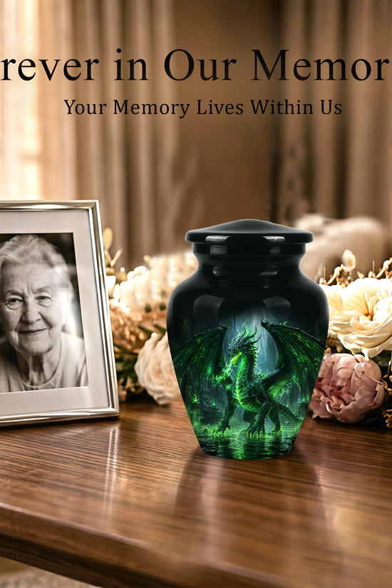 Dragon Themed Urn - Mythical Artistic Memorial Urns For Human Ashes