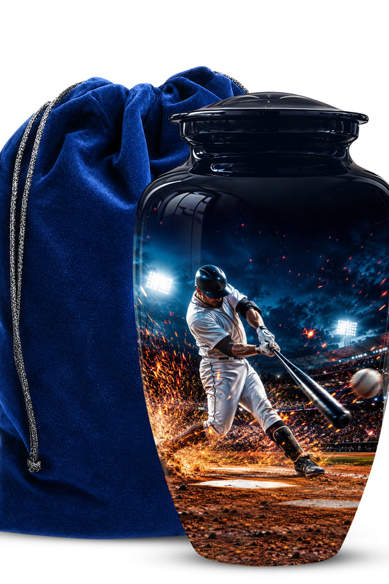 Elegant Baseball Funeral Urn - Decorative Burial Urns For Human Ashes