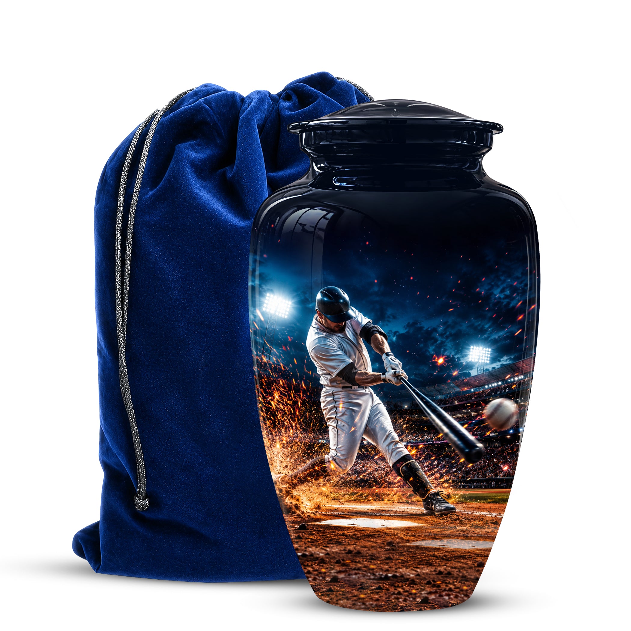 Elegant Baseball Funeral Urn - Decorative Burial Urns For Human Ashes