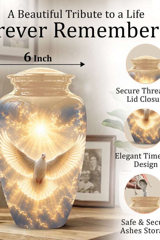 Flying Dove Cremation Urn - Custom Handcrafted Urn For Human Ashes
