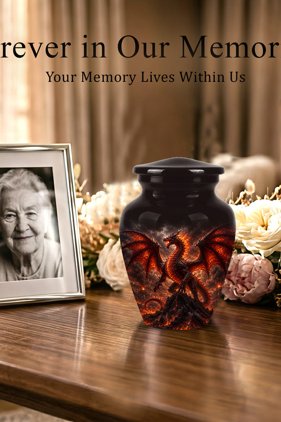Dragon Fire Cremation Urn - Mythical Dragon Urn For Men & Women Ashes