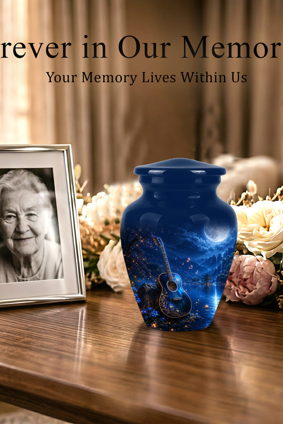 Acoustic Guitar Cremation Urn - Custom Guitar Urns For Human Ashes